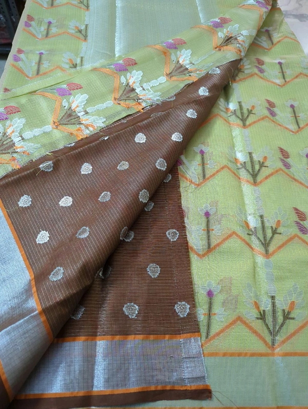 Silk Kota Tissue Weaving  - green