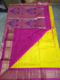 PURE HANDLOOM NARAYANAPET PYTHANI - Yellow
