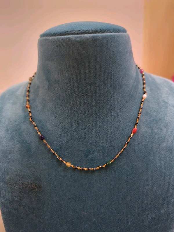 Black Diamonds With Real Navaratan - VZ