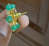 Diamond Copy Studs - green, VZ