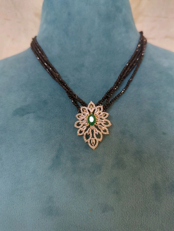 Soft Beads With Diamond Pendent - VZ