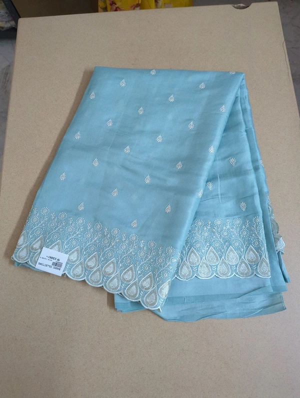 Satin Tusser Embroidery  - Spray