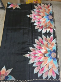 Tusser Embroidery  - Black