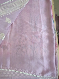 Chiffon Georgette - Pink Lace