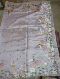 Designer Weaving With Embroidery  - lavender