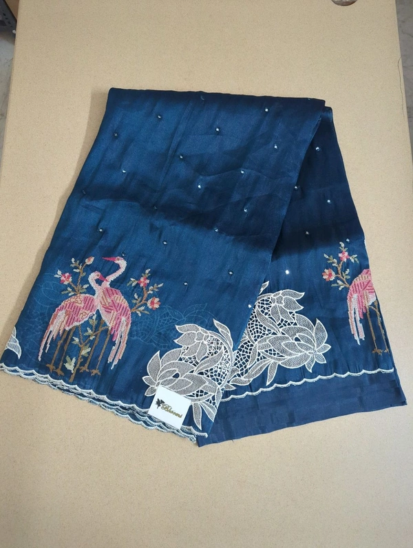 Designer Saree - Bahama Blue