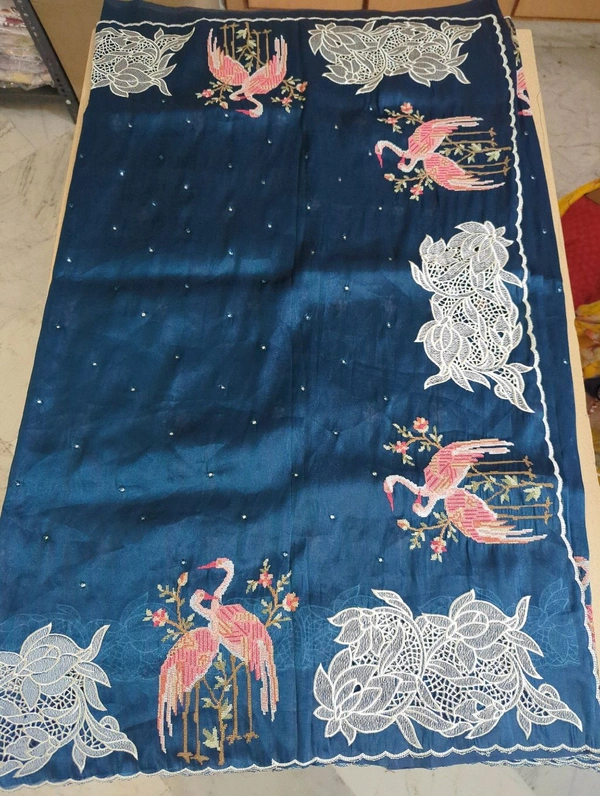 Designer Saree - Bahama Blue