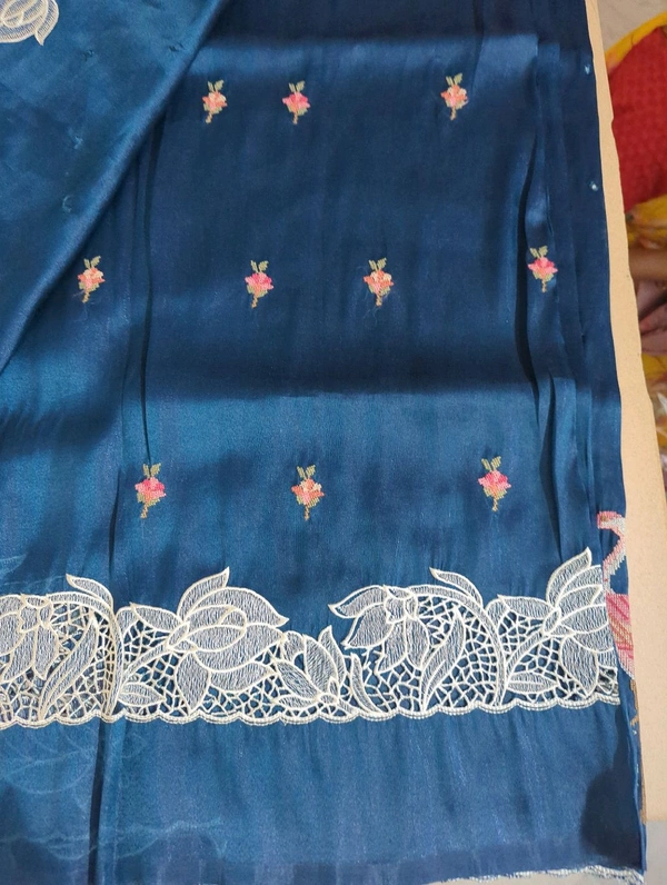 Designer Saree - Bahama Blue