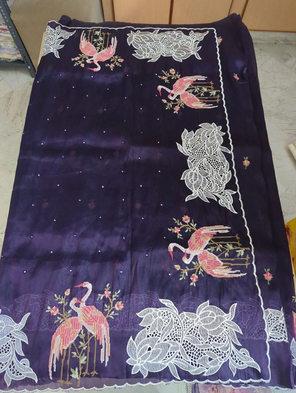 Designer Saree - Pigment Indigo