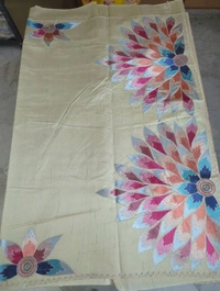 Tusser Embroidery  - cream