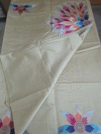 Tusser Embroidery  - cream