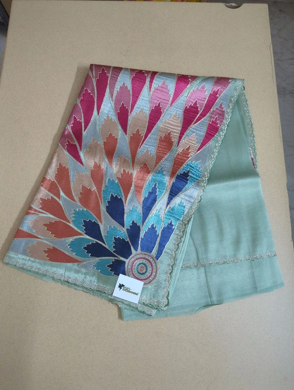 Tissue Georgette Designer - Mint Green
