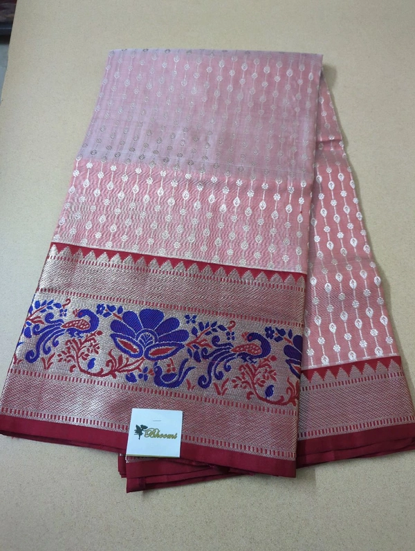 Pure Handloom Venkatagiri Pattu  - Sundown