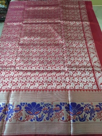 Pure Handloom Venkatagiri Pattu  - Sundown
