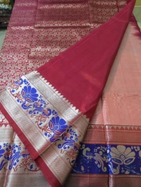 Pure Handloom Venkatagiri Pattu  - Sundown