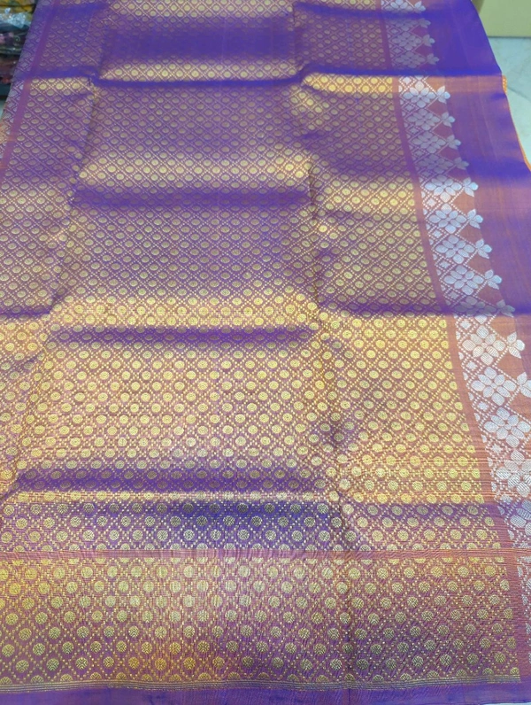 Pure Handloom Venkatagiri Puttu  - Yellow Orange