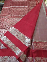 Pure Handloom Venkatagiri Pattu  - Red