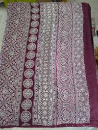 Model Silk - Maroon, Straight Lines