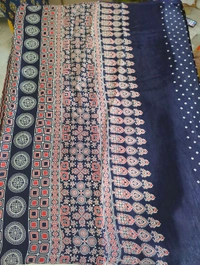 Model Silk - Zigzag Lines, Navy Blue
