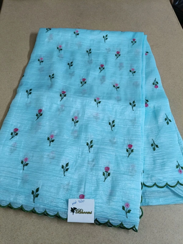 Candy Crush With Embroidery  - Mint Tulip