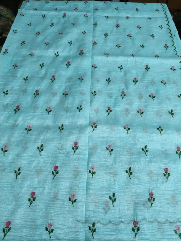 Candy Crush With Embroidery  - Mint Tulip