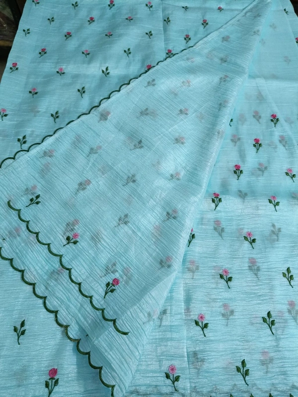 Candy Crush With Embroidery  - Mint Tulip