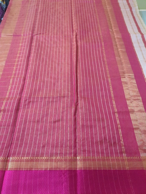 Pure Handloom Maheshwari  - Pink