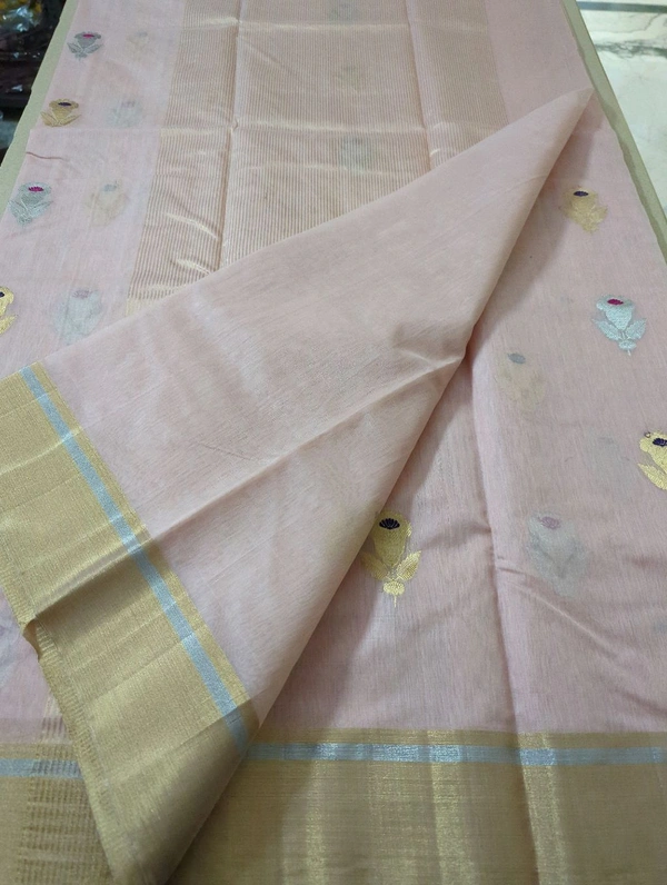 Pure Handloom Chanderi - Pink