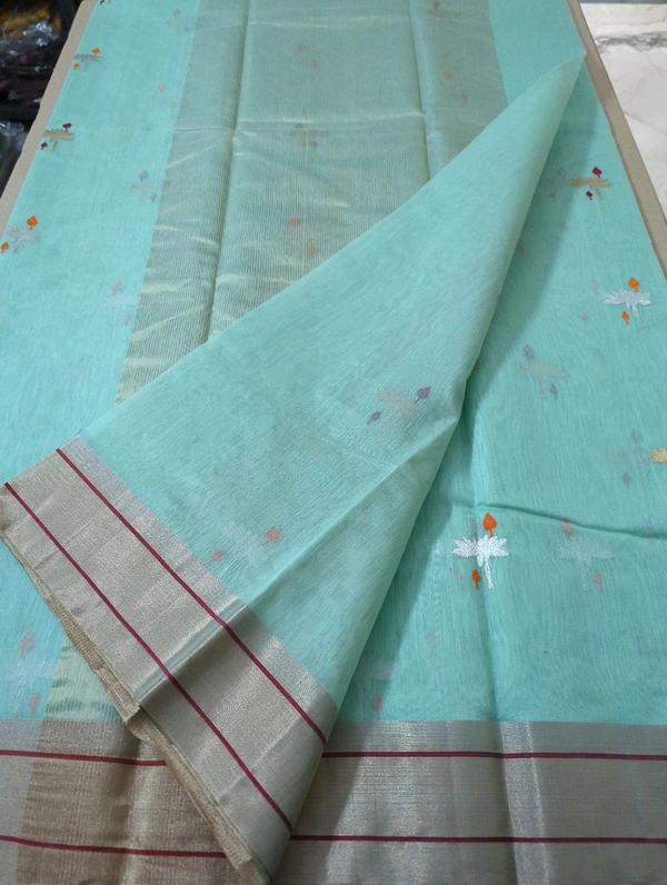 Pure Handloom Chanderi - Neptune