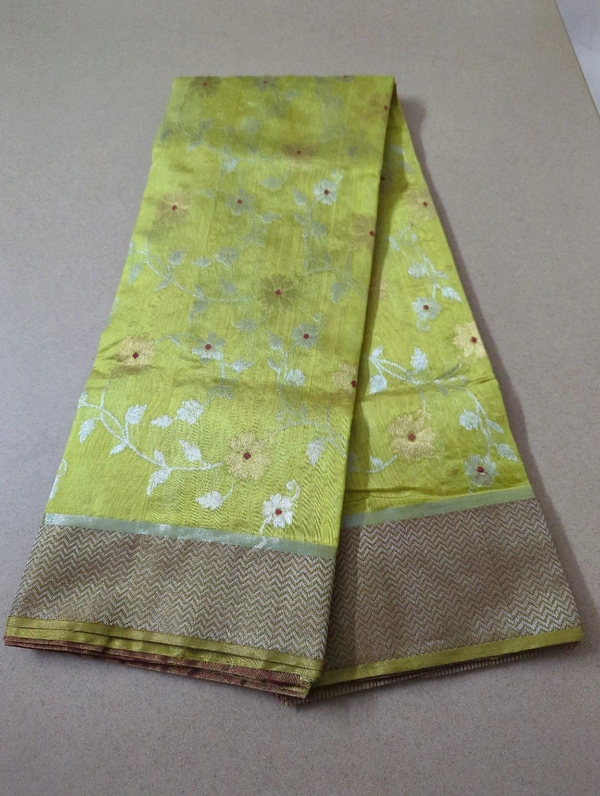 Pure Handloom Chanderi - Yellow