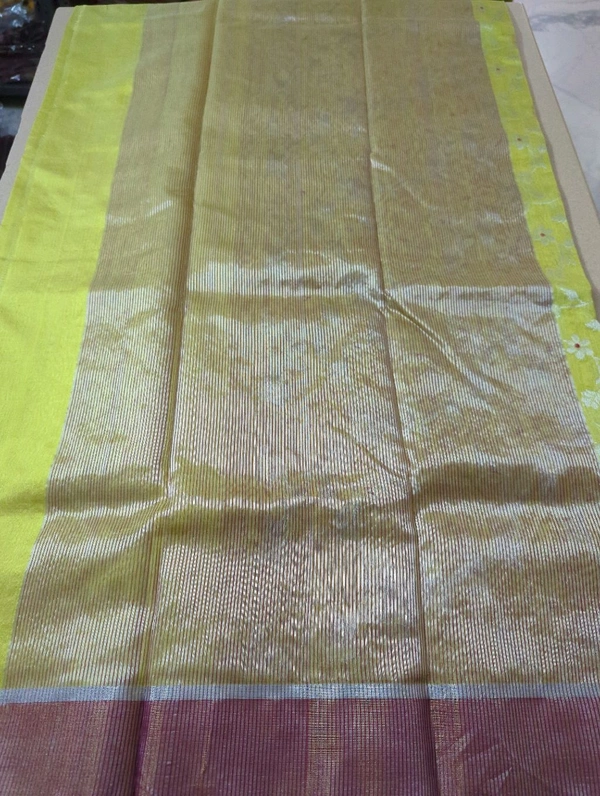 Pure Handloom Chanderi - Yellow