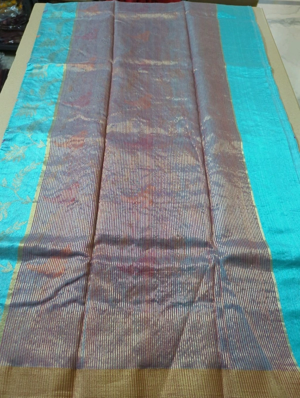 Pure Handloom Chanderi - sky blue