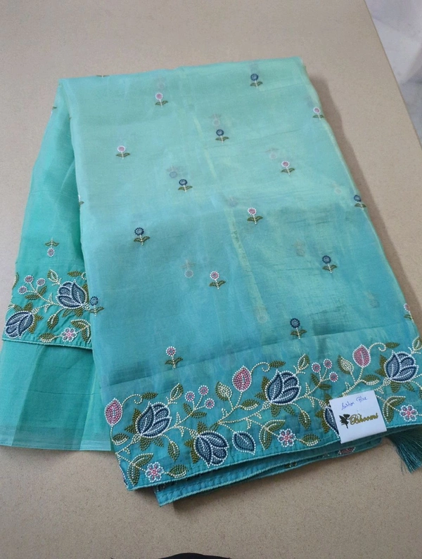 Soft Crush Organza  - Eastern Blue