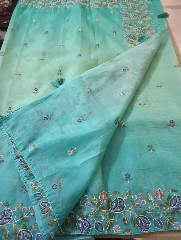 Soft Crush Organza  - Eastern Blue