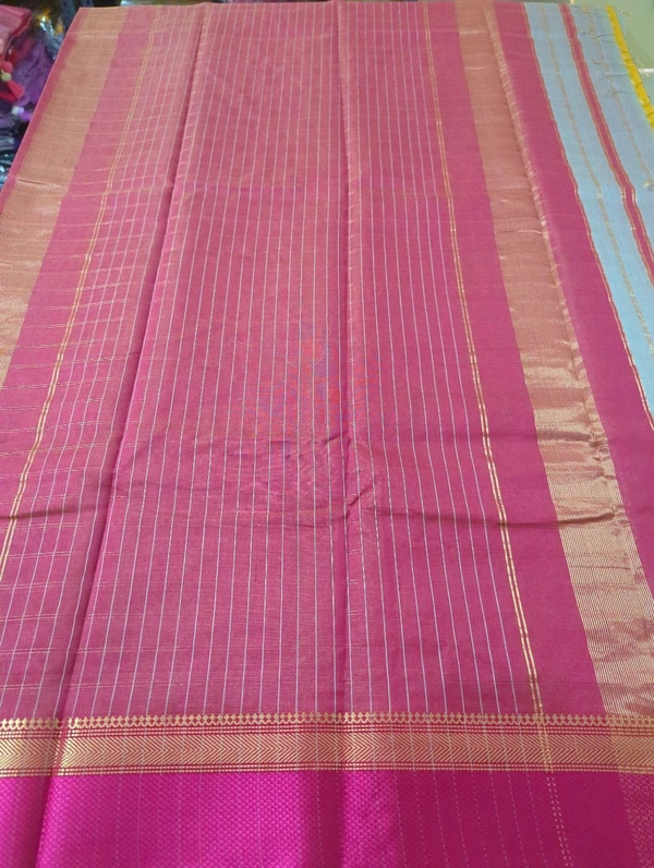 Pure Handloom Maheshwari  - Gray
