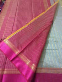 Pure Handloom Maheshwari  - Gray