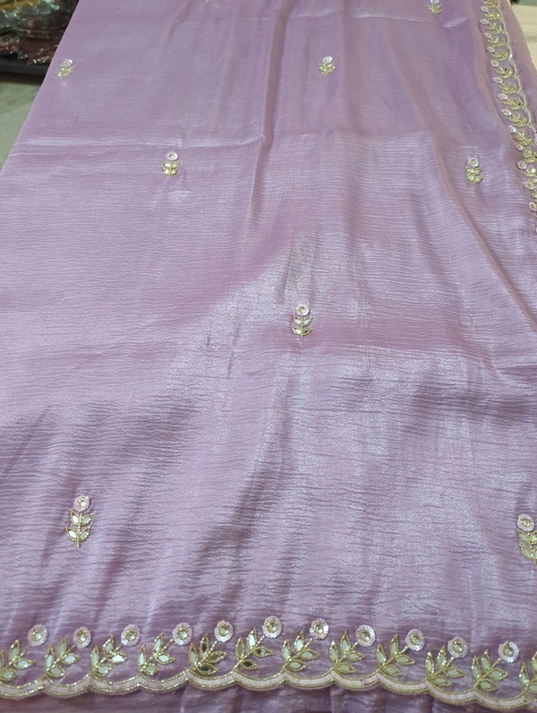 Crush With Muggam Work  - Blue Chalk