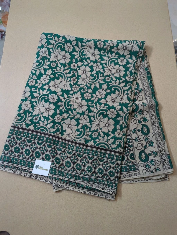 Pure Kalankari Cotton - teal green 1
