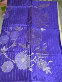 Pure Russian Crepe  - violet with yellow, 12 Working Days