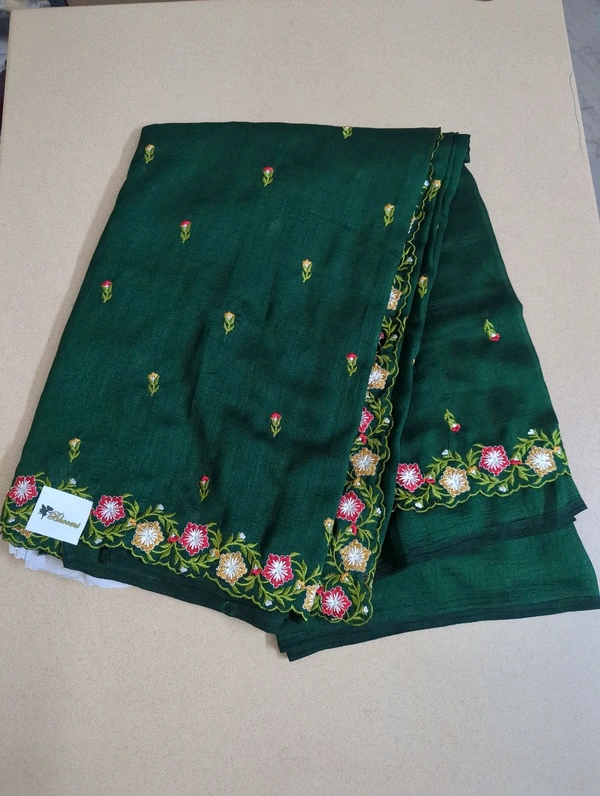 Pure Vichitra Silk Embroidery  - Cyprus
