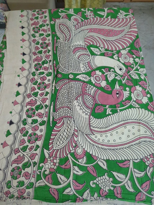 Pure Kalankari Cotton - green 7