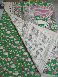 Pure Kalankari Cotton - green 7