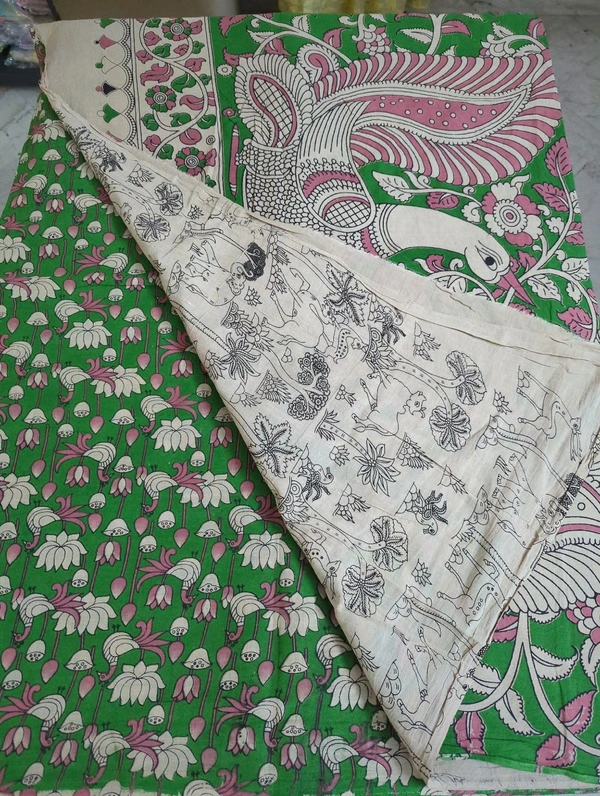 Pure Kalankari Cotton - green 7