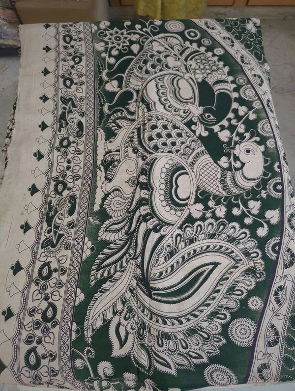 Pure Kalankari Cotton - teal green 8