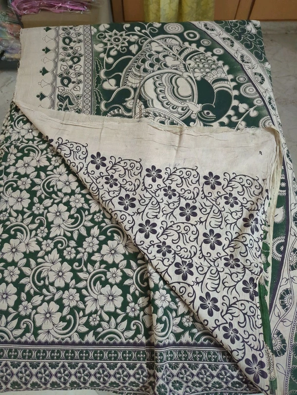 Pure Kalankari Cotton - teal green 8