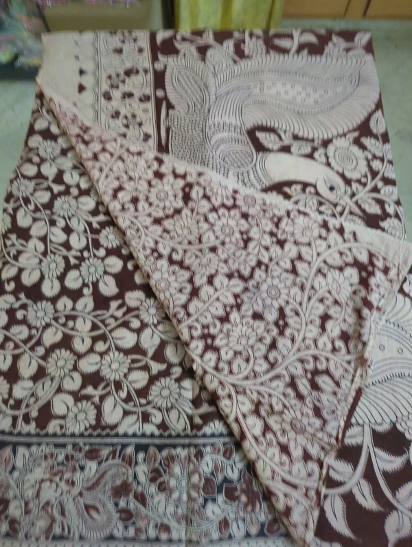 Pure Kalankari Cotton - maroon 9