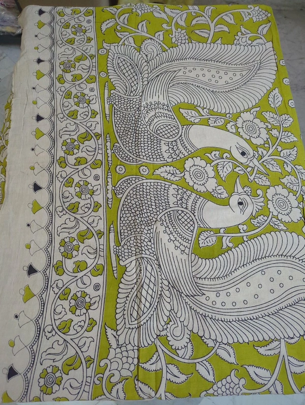 Pure Kalankari Cotton - mint 10