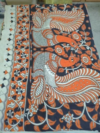 Pure Kalankari Cotton - orange 11
