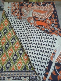 Pure Kalankari Cotton - orange 11