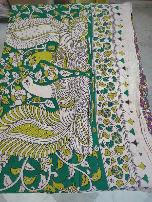 Pure Kalankari Cotton - watermelon red 12